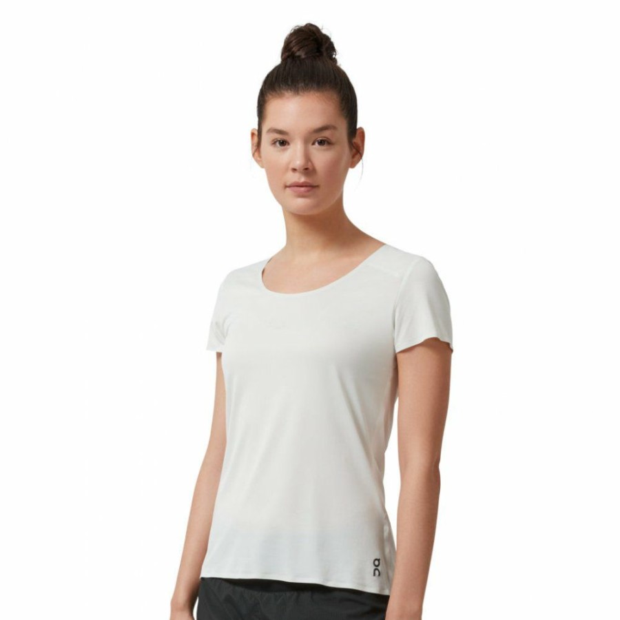 Shirts & Tops * | On Performance-T Women Running Shirt Ice & White On Running Online