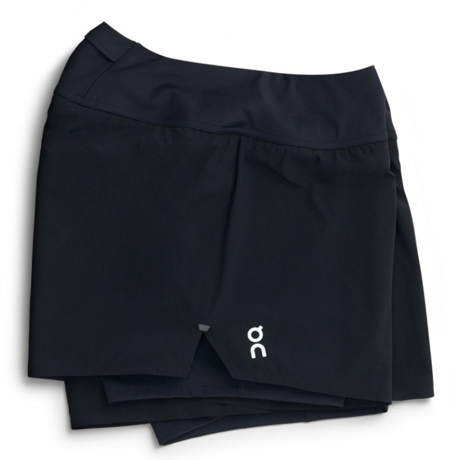 Shorts & Pants & Skirts * | On Running Shorts Women Black Outlet