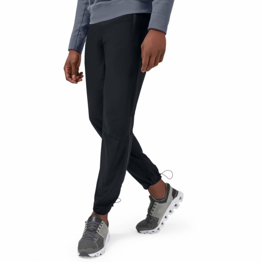 Shorts & Pants & Skirts * | On Track Pants Black On Running Clearance