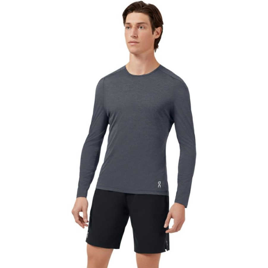 Shirts & Tops * | On Performance Long-T Running Shirt Dark On Running Online