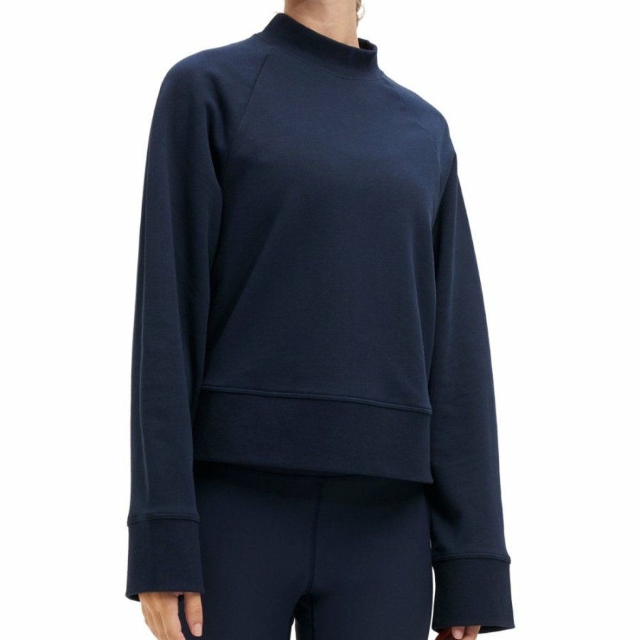 Streetwear * | On Crew Neck Women Sweatshirt Navy On Running Clearance