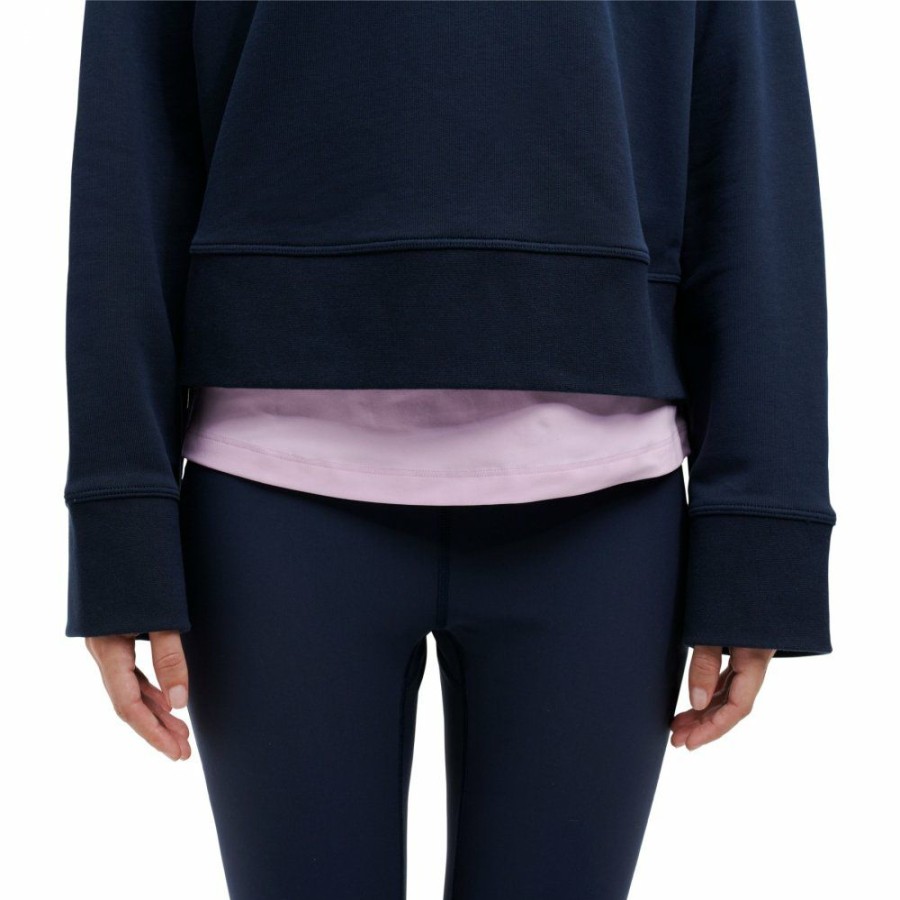 Streetwear * | On Crew Neck Women Sweatshirt Navy On Running Clearance