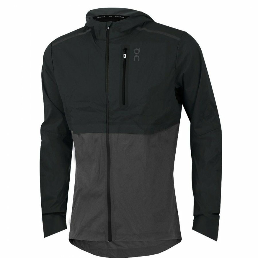 Jackets & Vests * | On Weather Jacket Black & Shadow On Running Clearance