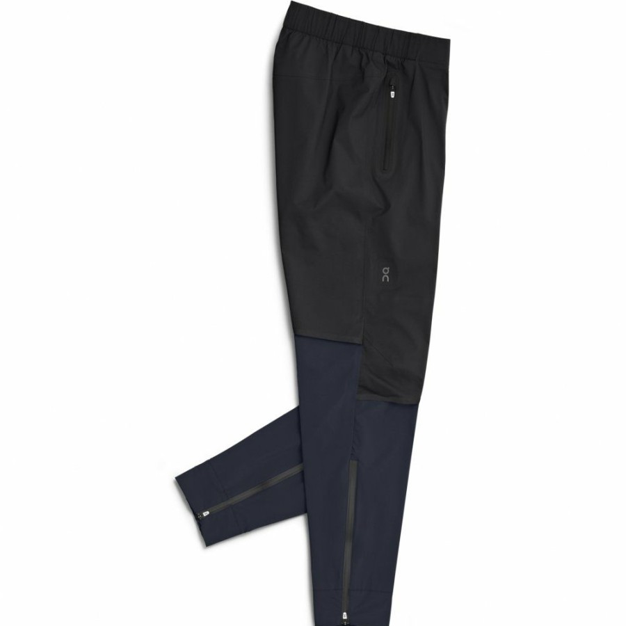 Shorts & Pants & Skirts * | On Waterproof Pants Black & Navy On Running Clearance