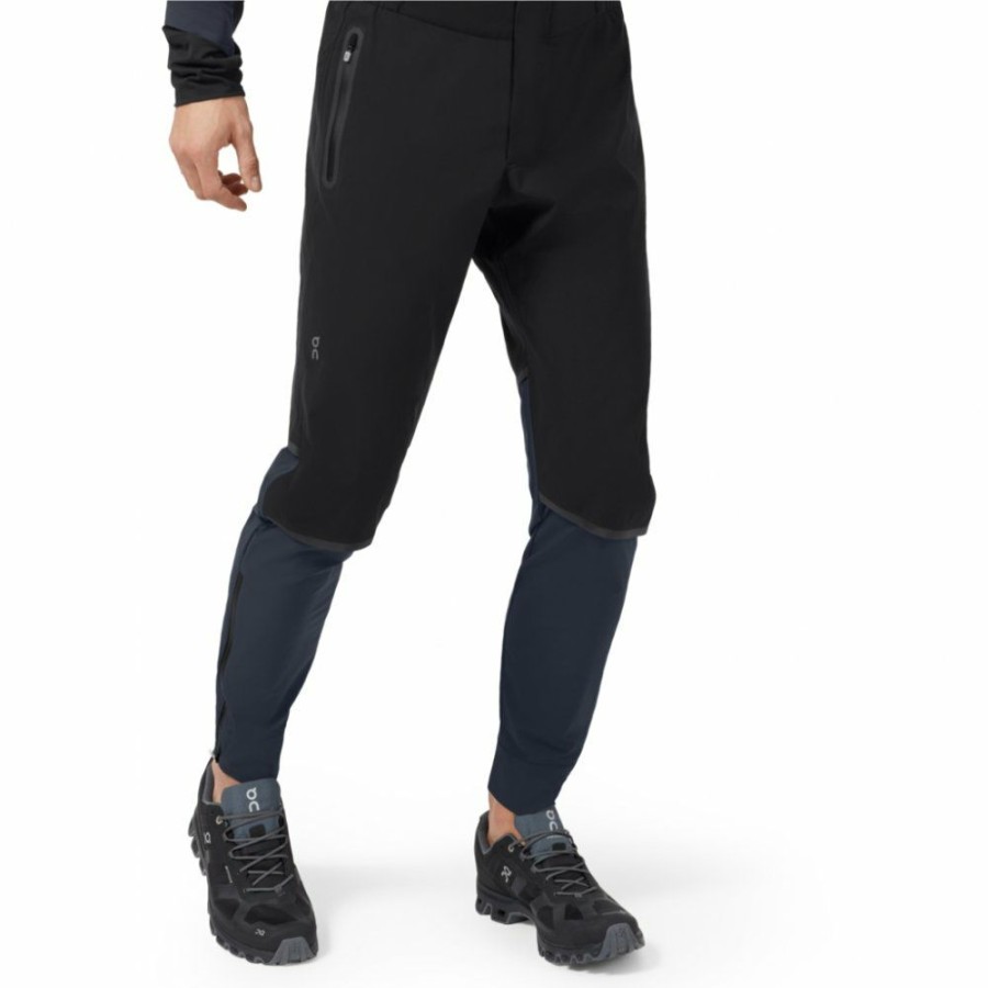 Shorts & Pants & Skirts * | On Waterproof Pants Black & Navy On Running Clearance