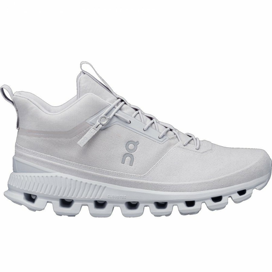 Running Shoes * | On Cloud Hi Monochrome Shoes Glacier On Running Clearance