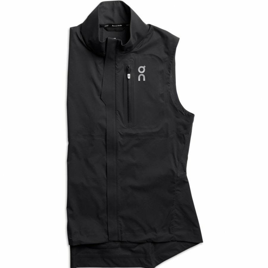 Jackets & Vests * | On Weather Vest Women Black On Running Clearance