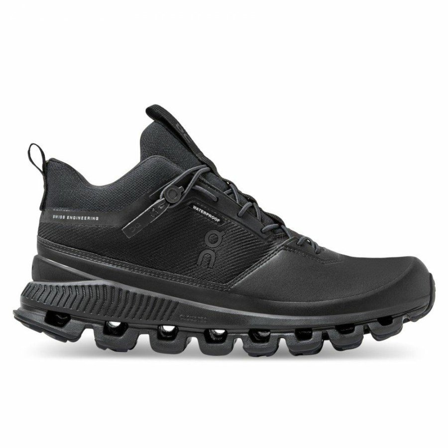 Running Shoes * | On Cloud Hi Waterproof Women'S Shoe All Black On Running Online