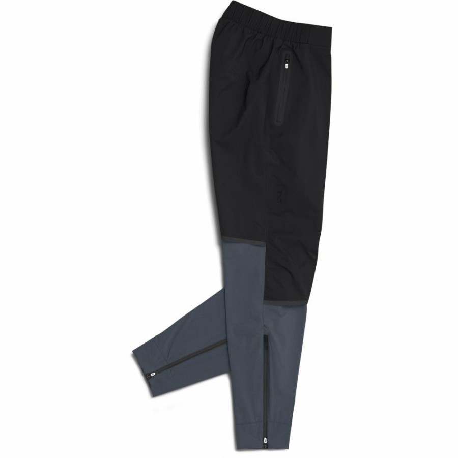 Shorts & Pants & Skirts * | On Waterproof Pants Women Black & Dark On Running Online