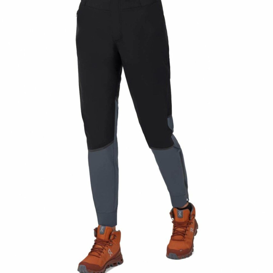 Shorts & Pants & Skirts * | On Waterproof Pants Women Black & Dark On Running Online