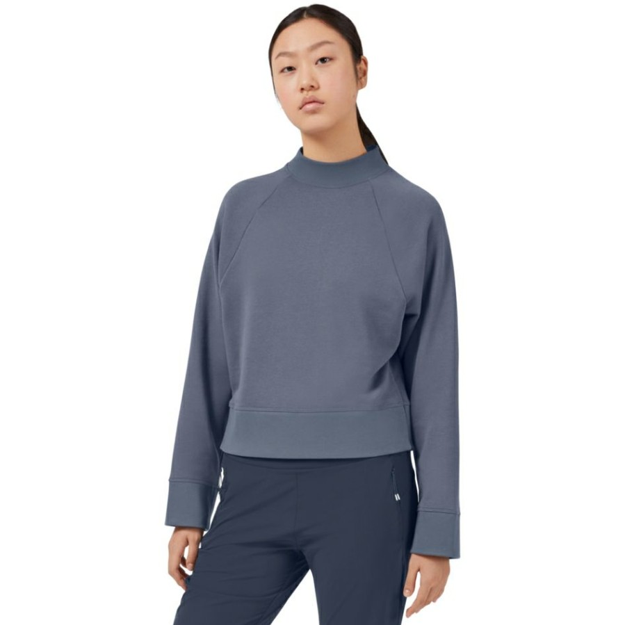 Streetwear * | On Crew Neck Women Sweatshirt Dark On Running Outlet