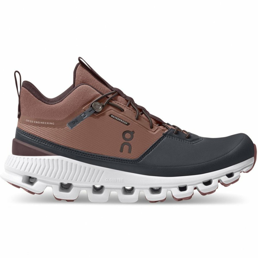 Running Shoes * | On Cloud Hi Waterproof Women'S Shoe Cocoa & Pebble On Running Outlet