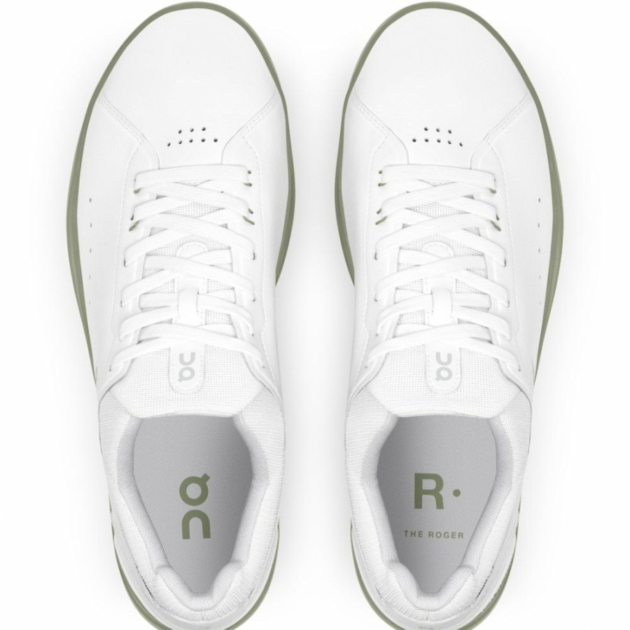 Streetwear * | On The Roger Advantage Sneaker White & Reseda On Running Outlet