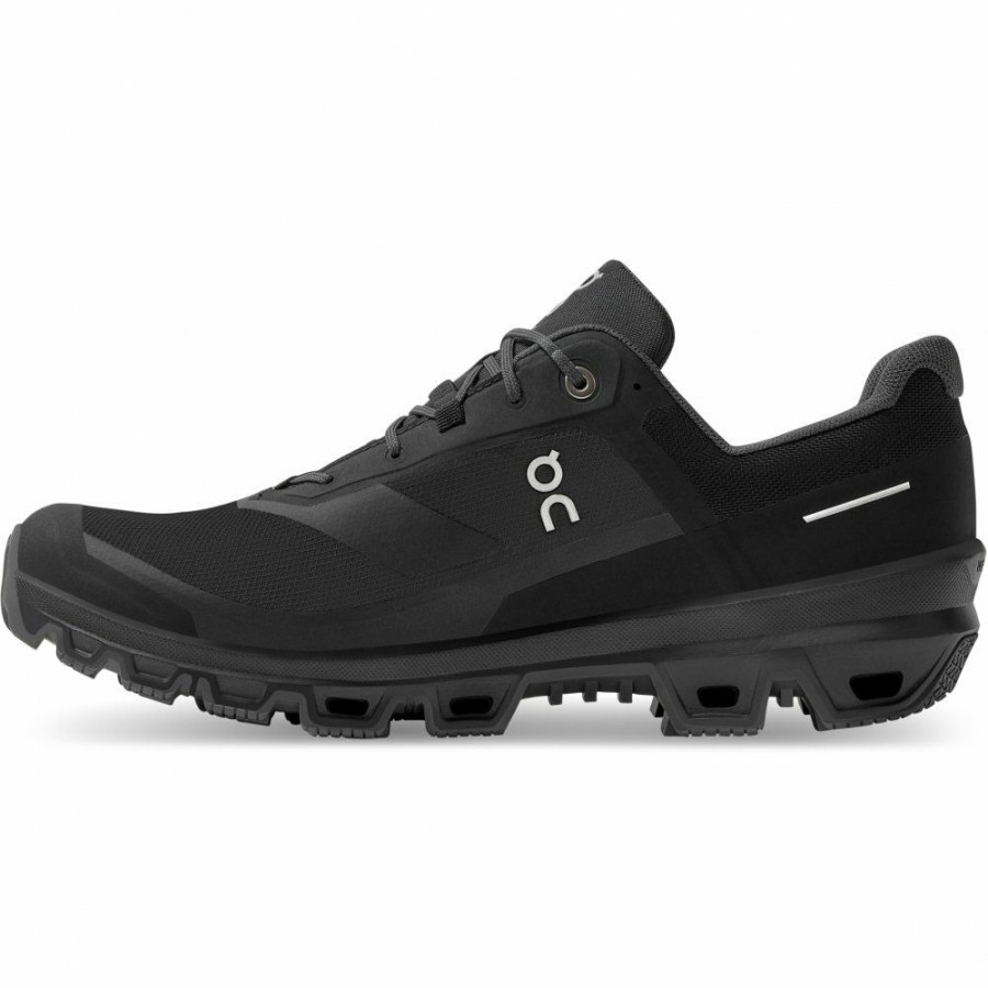 Running Shoes * | On Cloudventure Waterproof Trailrunning Shoe Black On Running Outlet