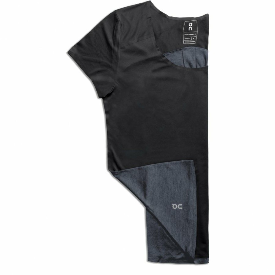 Shirts & Tops * | On Performance-T Women Running Shirt Black & Dark On Running Online