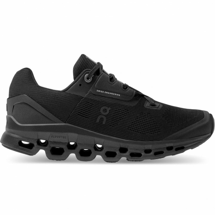 Running Shoes * | On Cloudstratus Women Running Shoe Black On Running Online