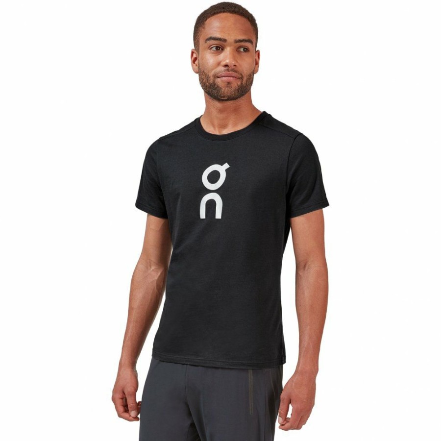 Shirts & Tops * | On Graphic-T Men'S T-Shirt Black On Running Clearance