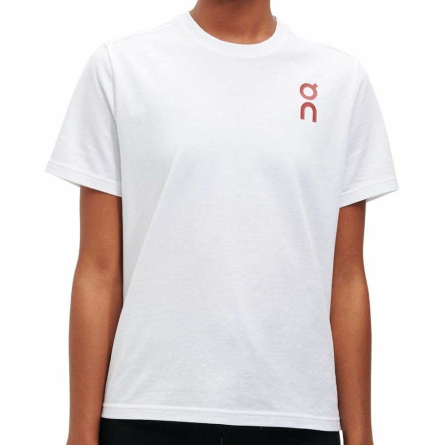 Shirts & Tops * | On Graphic-T Women T-Shirt White On Running Clearance