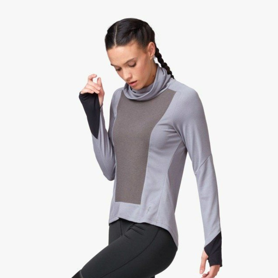 Shirts & Tops * | On Weather Shirt Women Fossil & Rock On Running Clearance