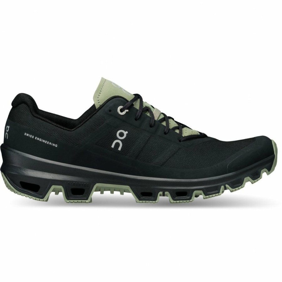 Running Shoes * | On Cloudventure Trailrunning Shoe Black & Reseda On Running Online