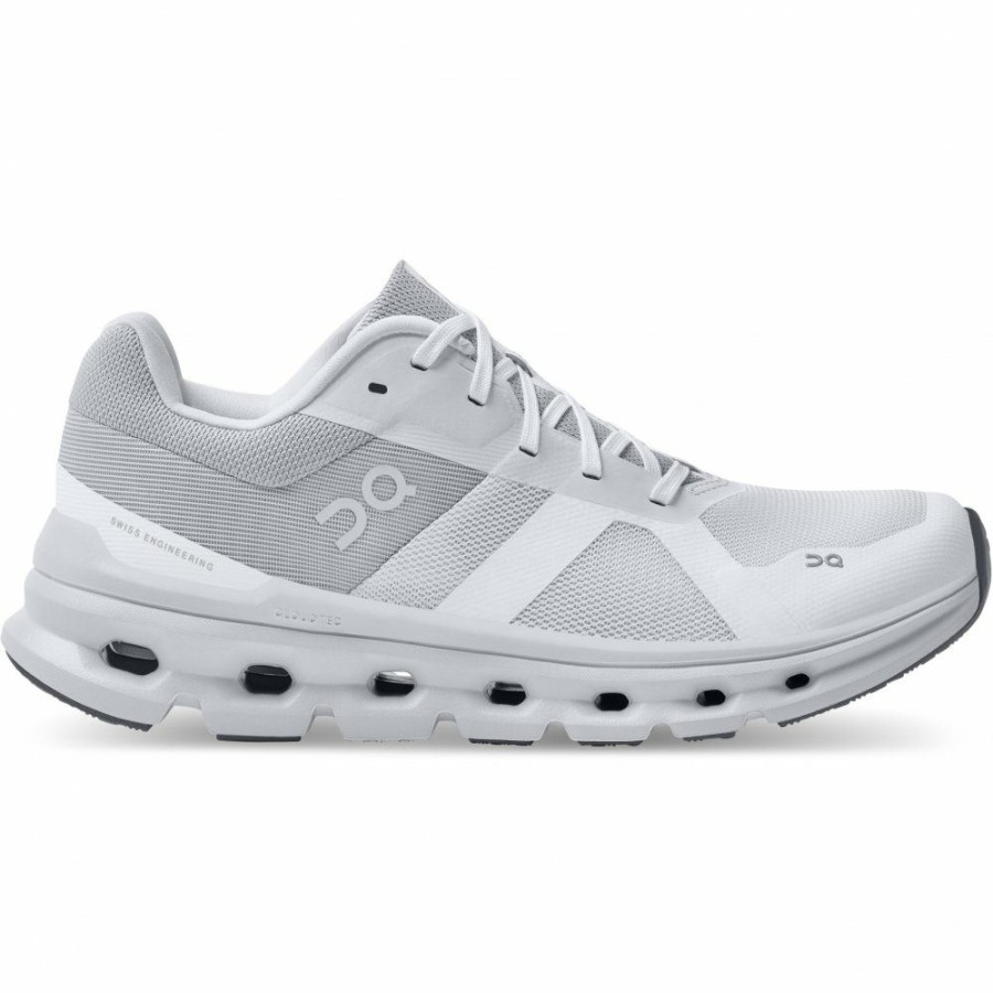 Running Shoes * | On Cloudrunner Women Running Shoes White & Frost On Running Online