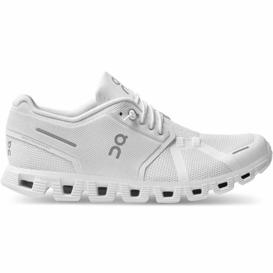 Streetwear * | On Cloud 5 Running Shoe All White On Running Online