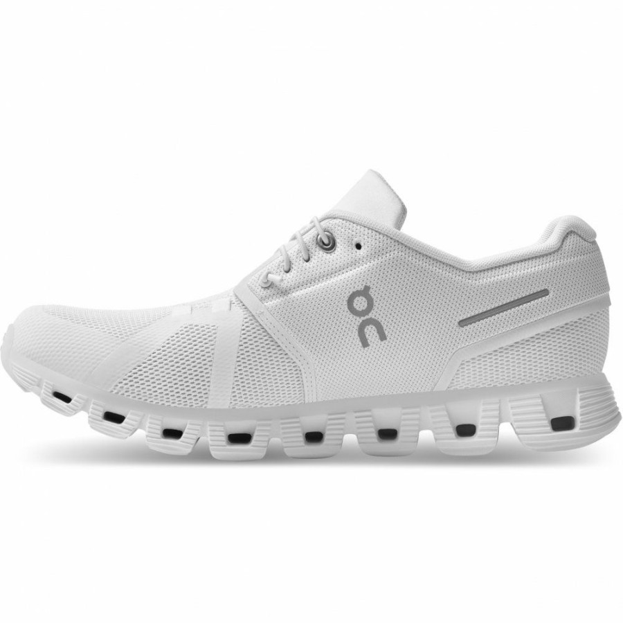 Streetwear * | On Cloud 5 Running Shoe All White On Running Online