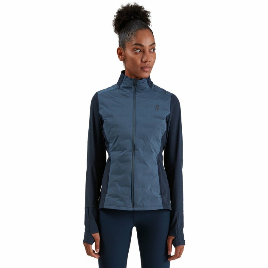 Jackets & Vests * | On Climate Jacket Women Denim & Navy On Running Outlet