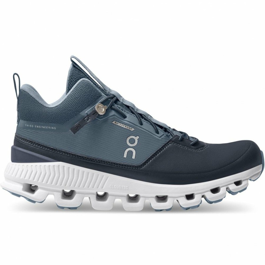 Running Shoes * | On Cloud Hi Waterproof Women'S Shoe Dust & Navy On Running Online