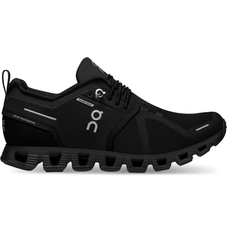 Streetwear * | On Cloud 5 Waterproof Women Shoe All Black On Running Clearance