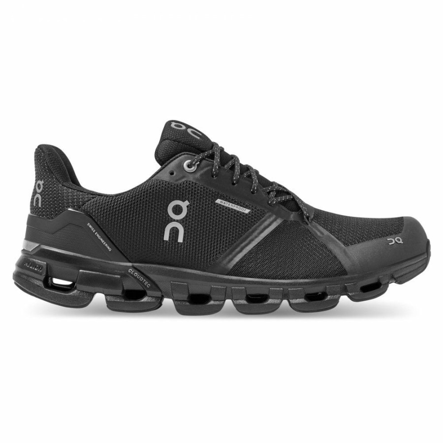 Running Shoes * | On Cloudflyer Waterproof Running Shoe Black & Lunar On Running Outlet