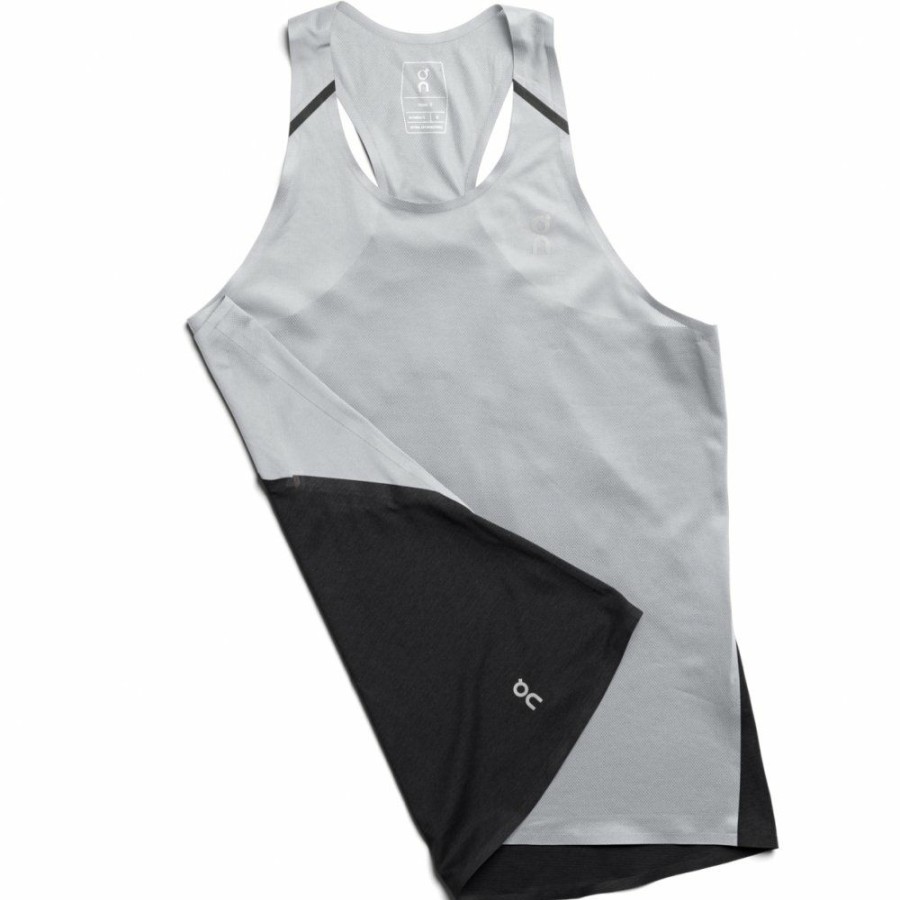 Shirts & Tops * | On Tank-T Women Running Shirt Glacier & Black On Running Clearance