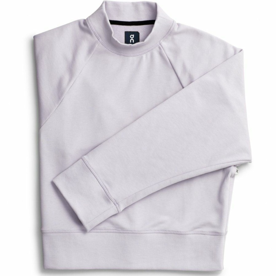 Streetwear * | On Crew Neck Women Sweatshirt Lilac On Running Clearance