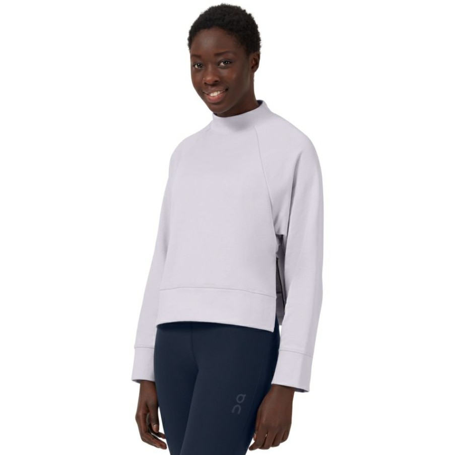 Streetwear * | On Crew Neck Women Sweatshirt Lilac On Running Clearance