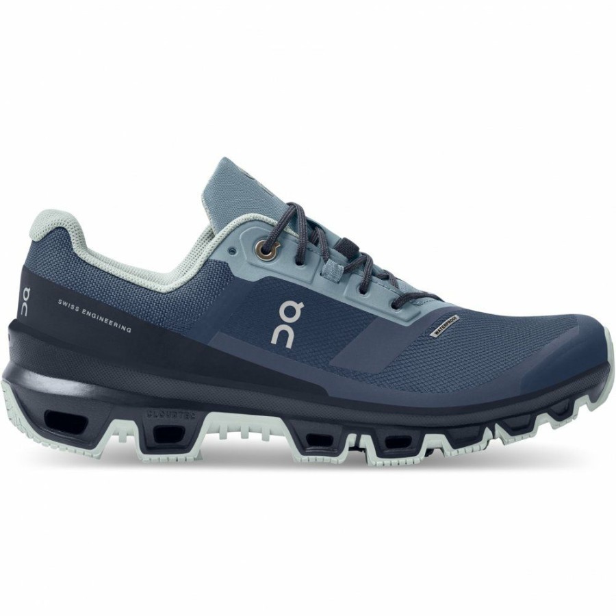 Running Shoes * | On Cloudventure Waterproof Women Trailrunning Shoe Denim & Midnight On Running Clearance