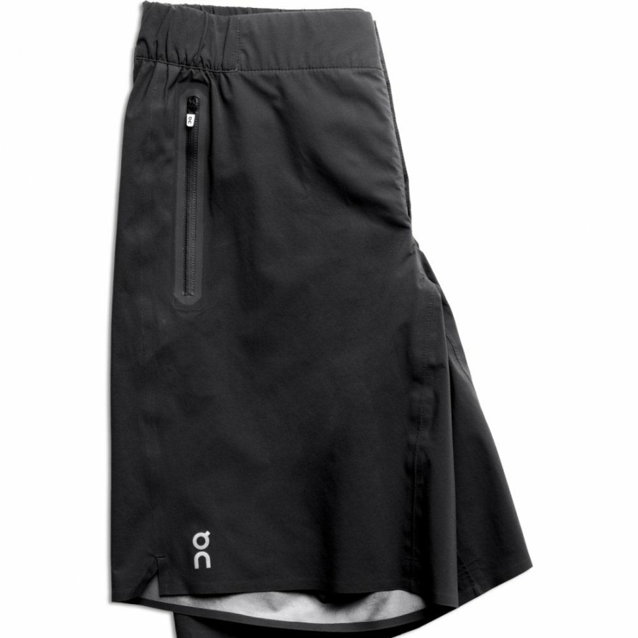 Shorts & Pants & Skirts * | On Waterproof Shorts Black On Running Online