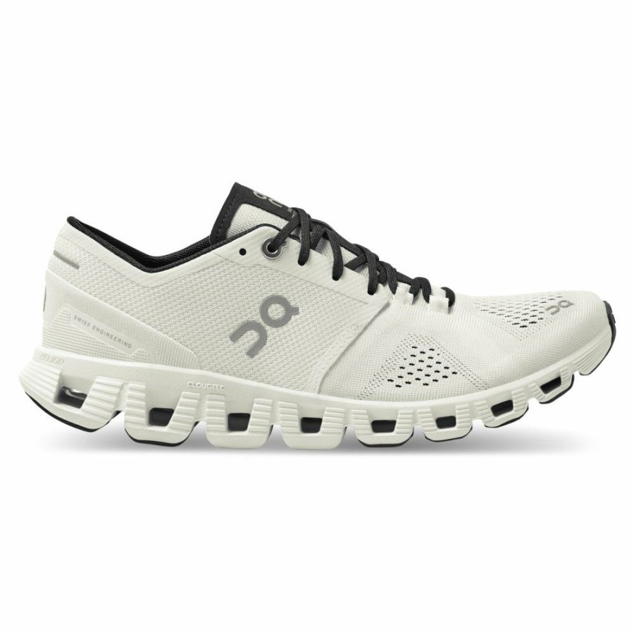 Running Shoes * | On Cloud X Women Running Shoe White & Black On Running Online