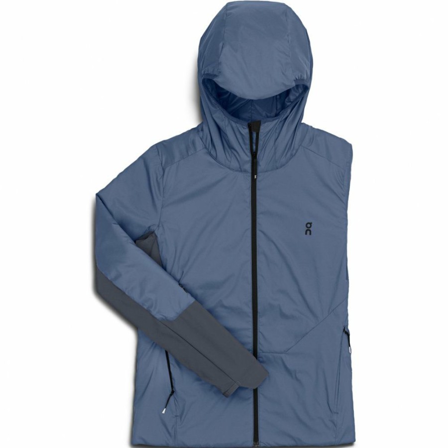 Jackets & Vests * | On Insulator Jacket Women Cerulean & Dark On Running Online