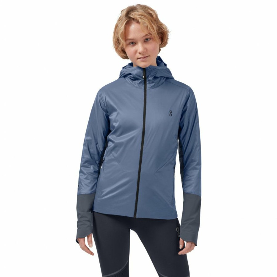 Jackets & Vests * | On Insulator Jacket Women Cerulean & Dark On Running Online