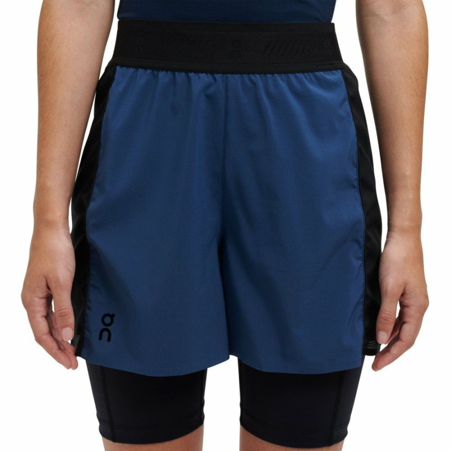 Shorts & Pants & Skirts * | On Active Shorts Women Denim & Black On Running Online