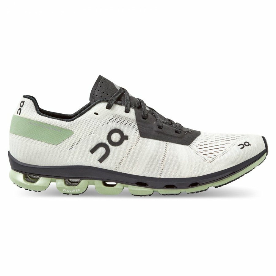 Running Shoes * | On Cloudflash Women Running Shoe White & Black On Running Clearance