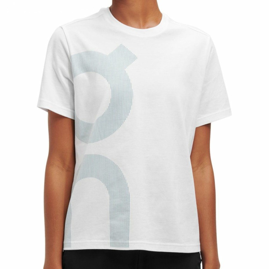 Shirts & Tops * | On Graphic-T Women T-Shirt White & Sea On Running Online