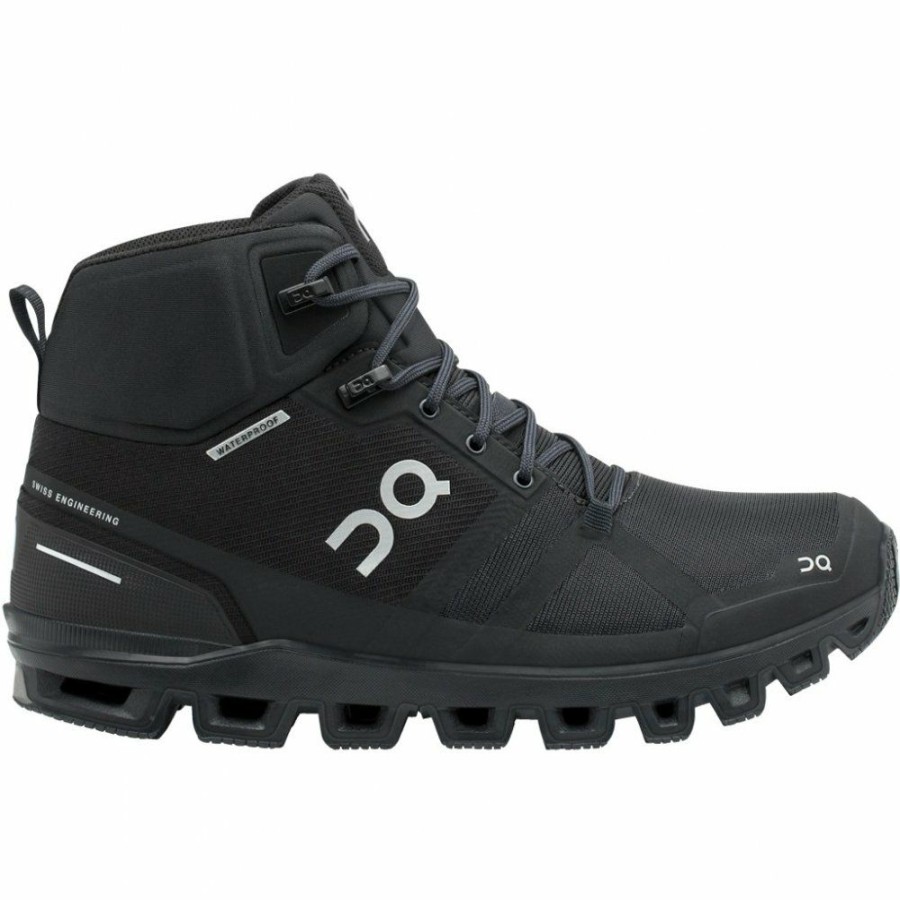 Running Shoes * | On Cloudrock Waterproof Women Speed-Hiking Shoe All Black On Running Online