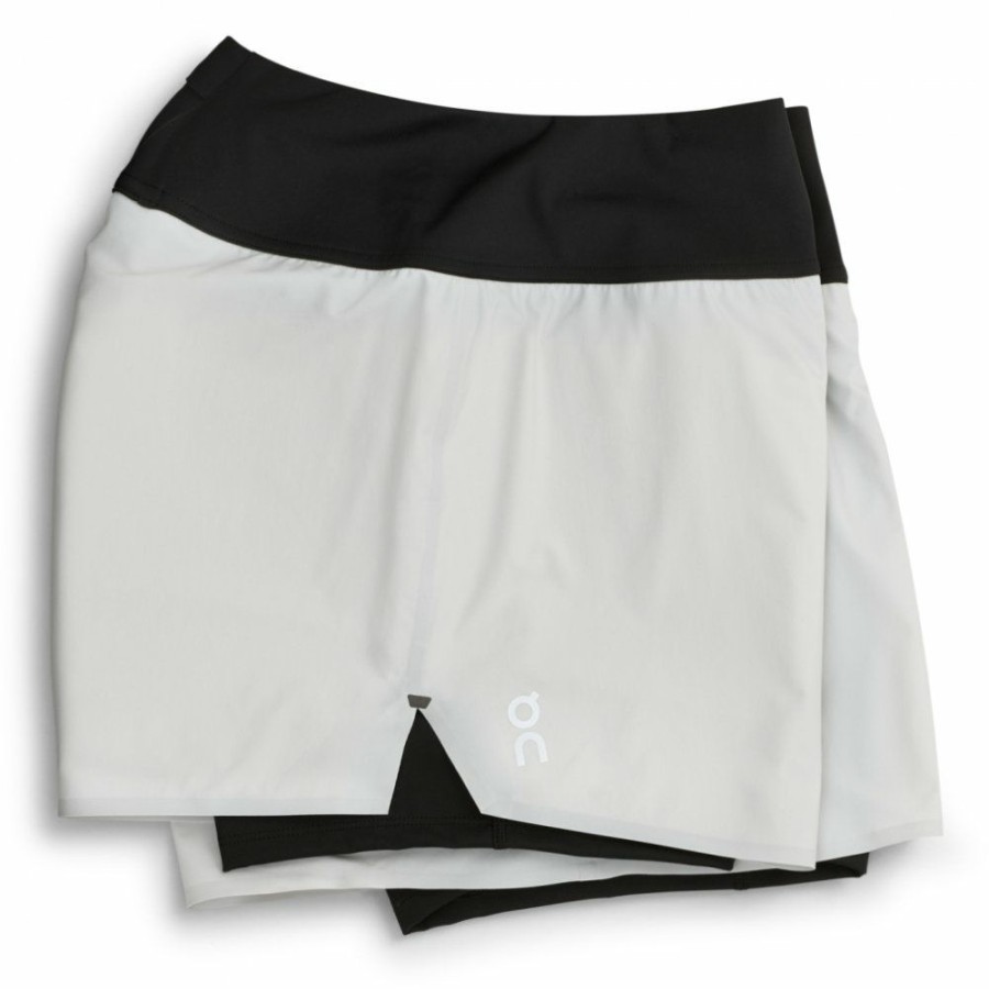 Shorts & Pants & Skirts * | On Running Shorts Women Glacier & Black Clearance