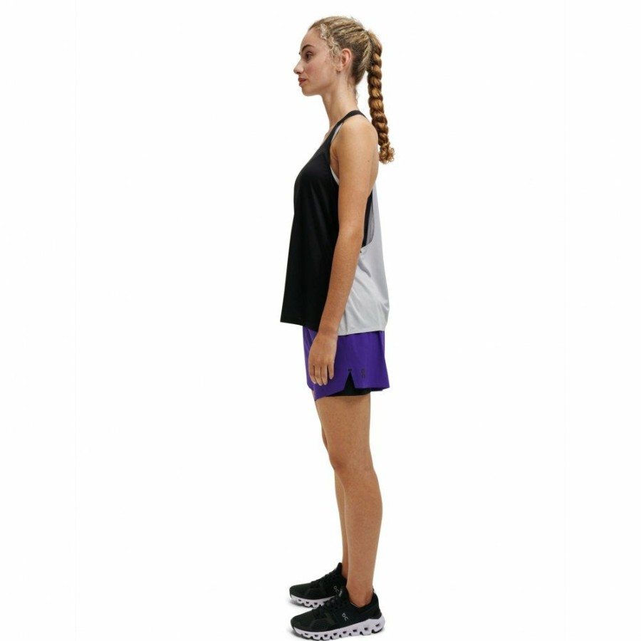 Shorts & Pants & Skirts * | On Running Shorts Women Twilight & Black Online