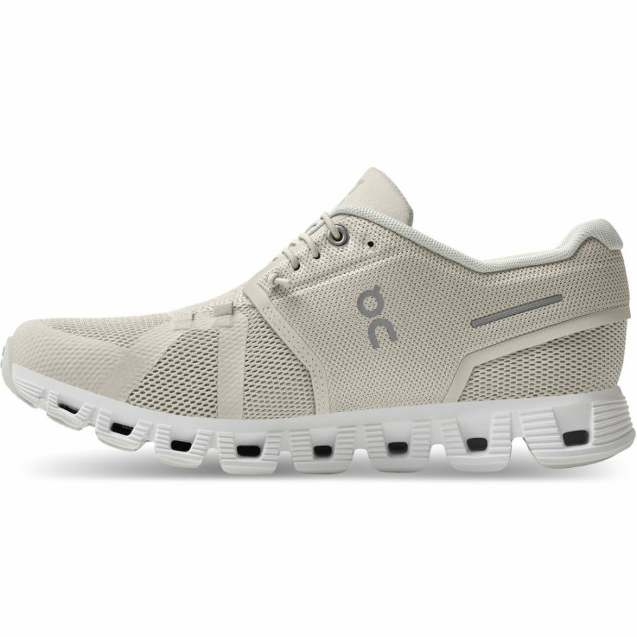 Streetwear * | On Cloud 5 Women Shoe Pearl & White On Running Outlet