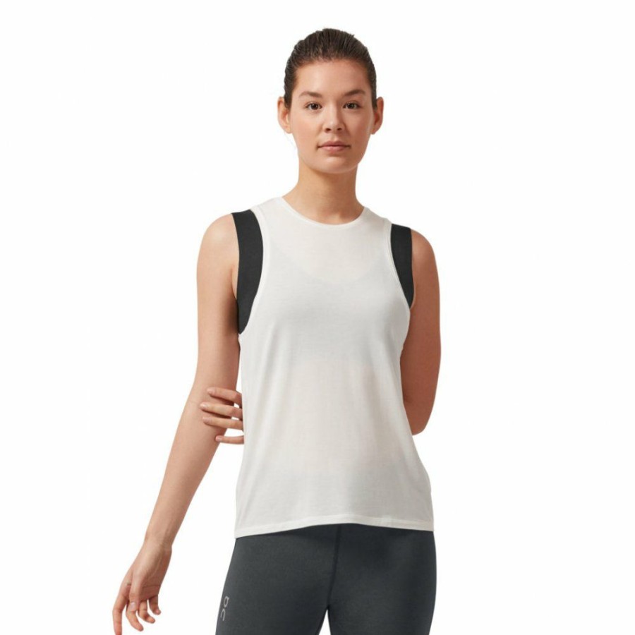 Shirts & Tops * | On Active Tank Women Running Shirt White On Running Clearance