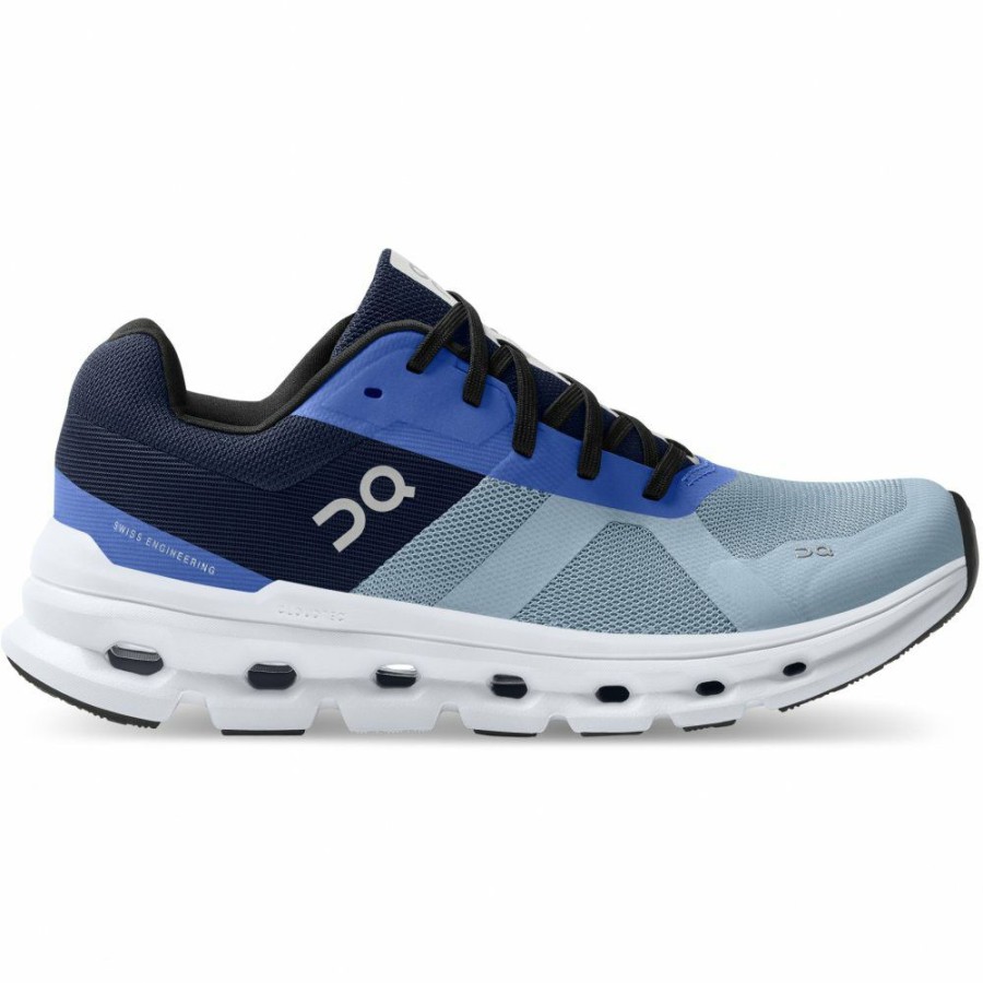 Running Shoes * | On Cloudrunner Women Running Shoes Chambray & Midnight On Running Clearance