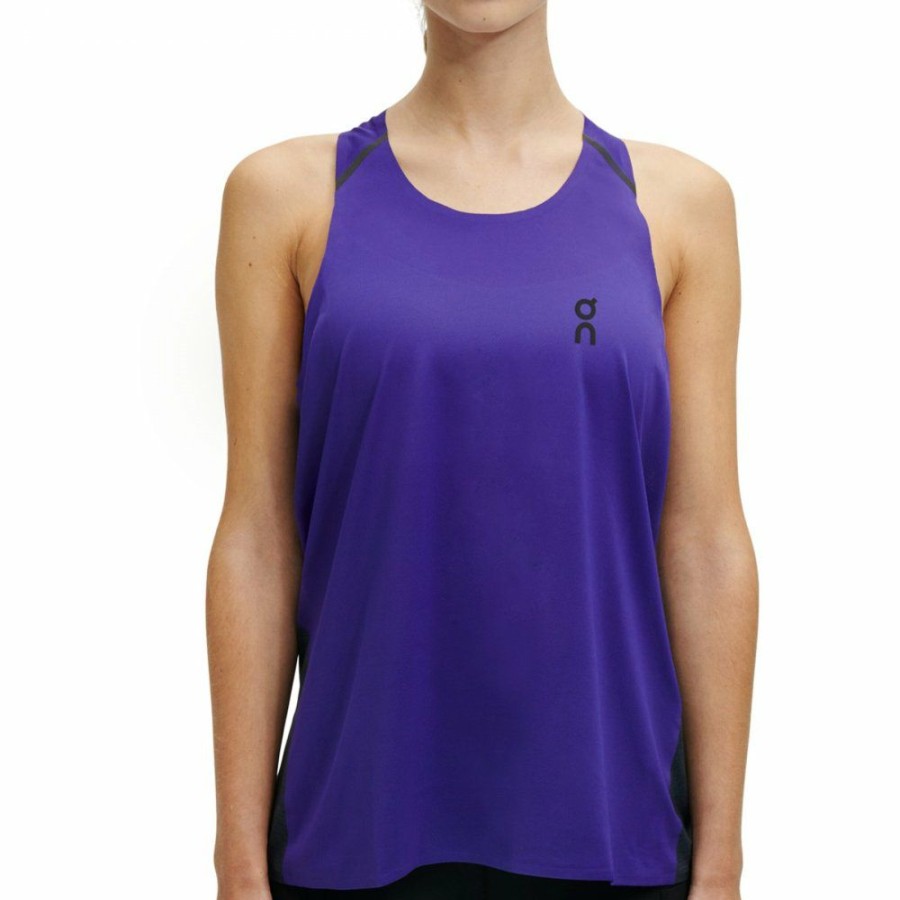 Shirts & Tops * | On Tank-T Women Running Shirt Twilight & Navy On Running Outlet