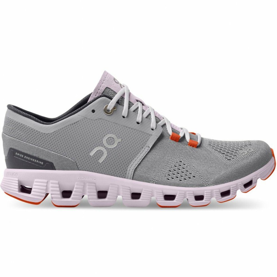 Running Shoes * | On Cloud X Women Running Shoe Alloy & Lily On Running Outlet